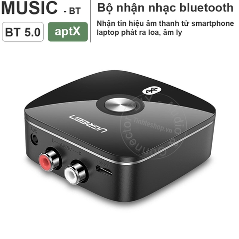 Bộ nhận âm thanh bluetooth cho Loa Âm ly Ugreen CM106 40759 - Bluetooth receiver 5.0