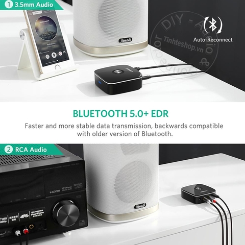 Bộ nhận bluetooth cho Âm ly Loa V5.0 Ugreen CM123 30445 - Bluetooth receiver Ugreen