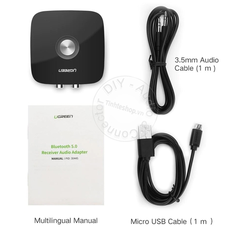 Bộ nhận bluetooth cho Âm ly Loa V5.0 Ugreen CM123 30445 - Bluetooth receiver Ugreen