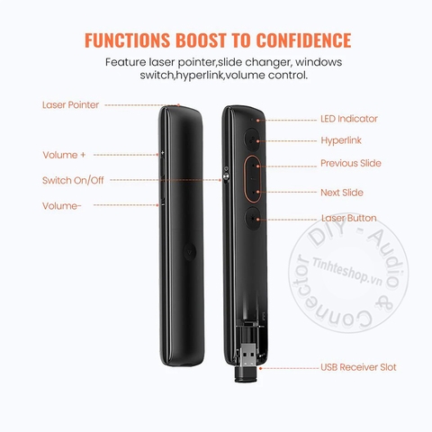 Bút trình chiếu laser Ugreen 60327- Office wireless presentation remote