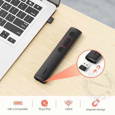 Bút trình chiếu laser Ugreen 60327- Office wireless presentation remote