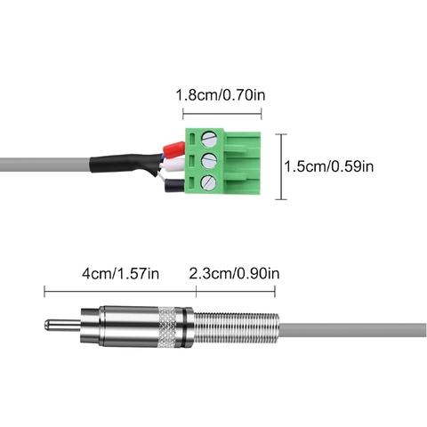 Dây terminal Euro block 3pin sang jack bông sen RCA