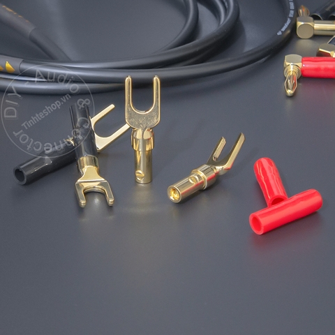 Jack càng cua cho Loa Âm ly 4 chiếc - Y-type audio jack for Speaker or Amplifier terminal