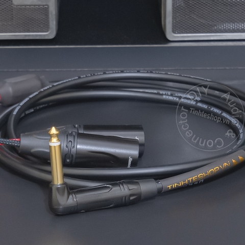 Dây 6 ly sang 2 canon đực DIY 0.5 đến 5 mét - 6.35mm mono to 2 XLR male audio cable