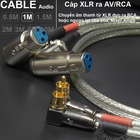Dây canon ra hoa sen 1 cặp dài 0.5M đến 5M - XLR female to RCA cable