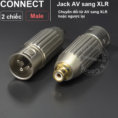 Giắc chuyển Canon ra AV 1 cặp - XLR female nto RCA female adapter