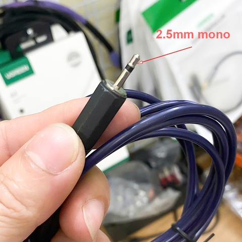 Dây 2.5mm mono hàn sẵn 1 đầu - 2.5mm single-pole audio cable