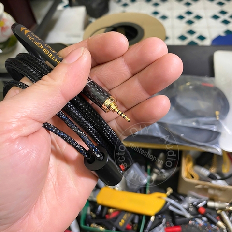 Dây 2.5mm sang 2 đầu RCA R-L lõi đồng 6N mạ bạc