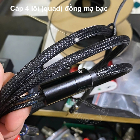 Dây 2.5mm sang 2 đầu RCA R-L lõi đồng 6N mạ bạc