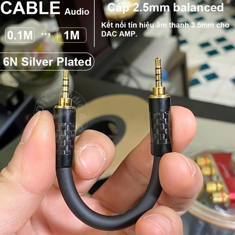 Dây IC 2.5mm balanced lõi đồng 6N mạ bạc