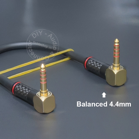 Cáp balanced 4.4 2 đầu vuông góc đồng 4N Canare L-4E6S - Square 4.4mm balanced audio cable for DAC AMP DAP