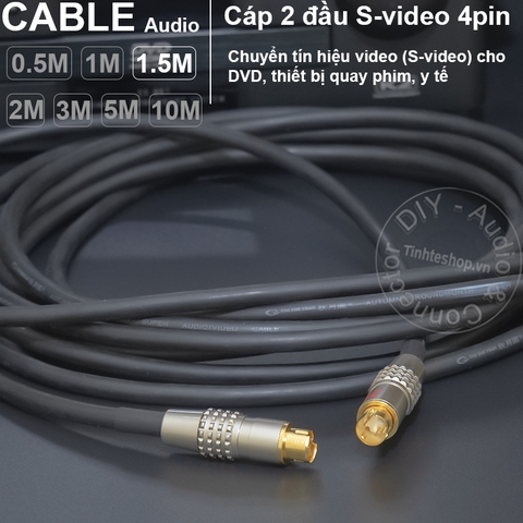 Cáp Svideo 2 đầu DIY 0.5 đến 30 mét - S-video male cable