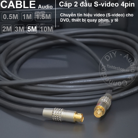 Cáp Svideo 2 đầu DIY 0.5 đến 30 mét - S-video male cable