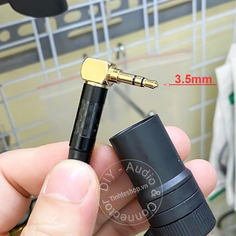 3.5 sang canon bẻ góc chữ L xoay được các hướng cắm Micro không dây vào Mixer Camera - 1/8'' to XLR male right-angle swivel connector.