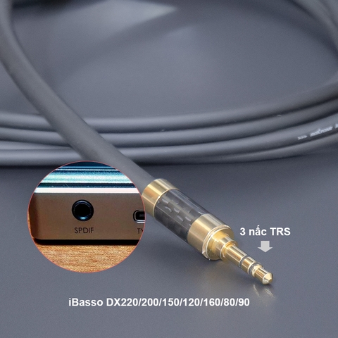 Dây 3.5 4 nấc sang 3.5 3 nấc coaxial cho Fiio sang iBasso DIY 0.2 đến 3 mét - 3.5mm SPDI/F audio cable