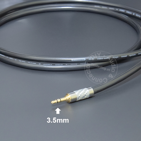 Dây 2 đầu 3.5 đồng mạ bạc đầu thẳng đầu chữ L - Silver plated copper AUX audio cable straight and right angle plug