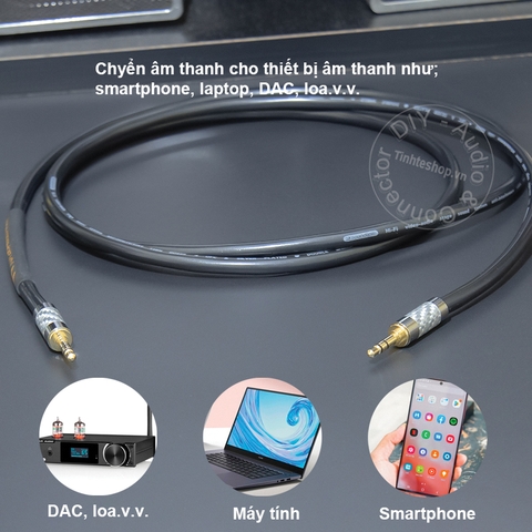 Dây AUX 3.5 đồng mạ bạc cho DAC AMP