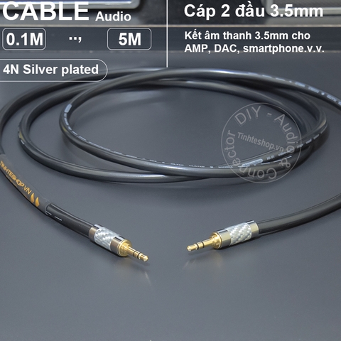 Cáp 3.5 to 3.5 đồng 4N mạ bạc