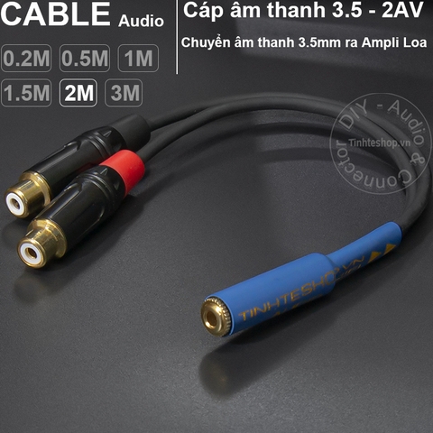 Dây 3.5mm ra 2 đầu AV DIY dài 0.2 mét đến 3 mét Soundking OFC 4N