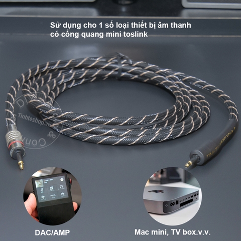 Cáp quang 3.5 DIY 0.15 đến 10 mét cắm cho TV box DAC AMP Mac Mini - Mini 3.5 toslink audio cable