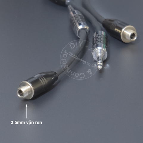 Cáp 3.5 nối dài vặn ren cho micro 0.1 đến 5 mét - 3.5mm stereo cable with lock for microphone