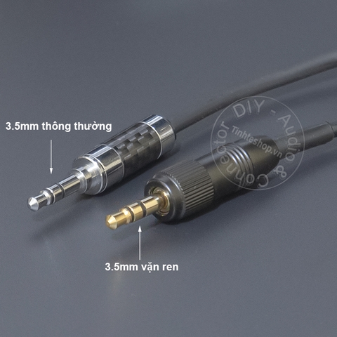 Cáp 3.5 nối dài vặn ren cho micro 0.1 đến 5 mét - 3.5mm stereo cable with lock for microphone