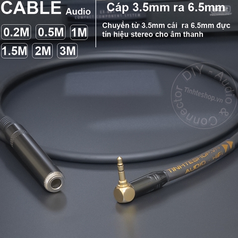 Dây chuyển 3.5 sang 6.5 cái DIY 0.2 đến 5 mét - 3.5mm male to 6.5mm female stereo cable