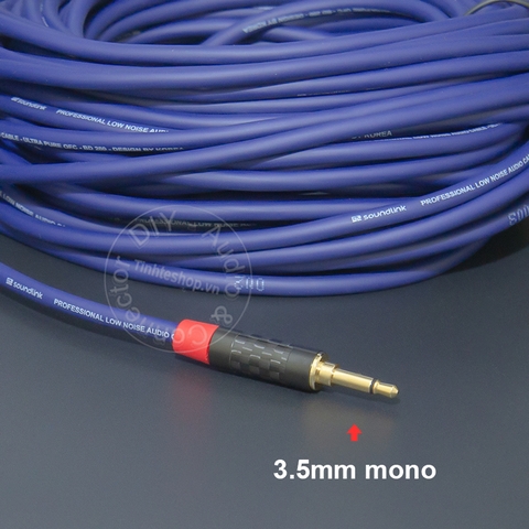 Cáp 3.5 mono sang 6.5 mono cắm cho Micro Bộ thu âm - 1/4 to 1/8 mono audio cable