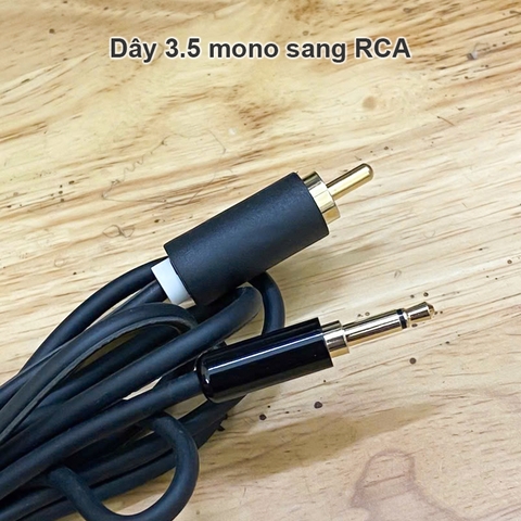 Dây 3.5 1 vạch sang đầu RCA hoa sen - 3.5mm Mono Audio Cable to RCA for Subwoofer