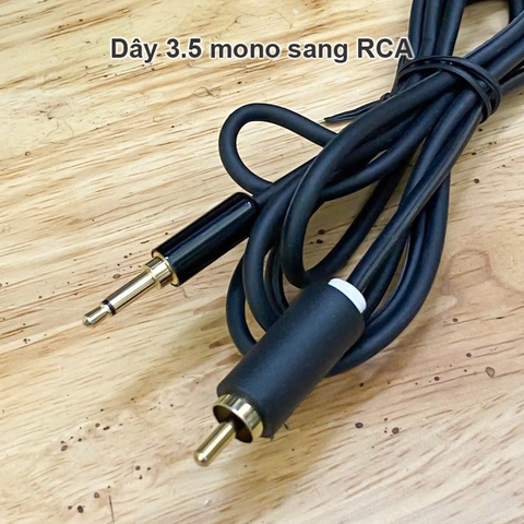 Dây 3.5 1 vạch sang đầu RCA hoa sen - 3.5mm Mono Audio Cable to RCA for Subwoofer
