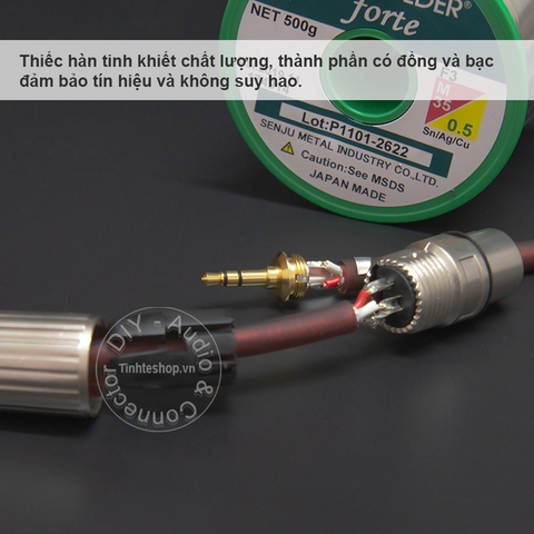 Cáp 3.5mm ra sang 2 XLR cái DIY 0.5M đến 5M - 3.5mm to 2 XLR female cable