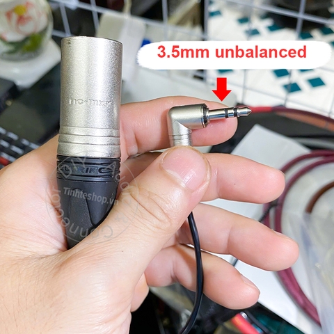 Cáp unbalanced 3.5 sang canon đực jack Neutrik cáp MOGAMI chuyển âm thanh cho Smartphone Laptop Microphone wireless Camera Mixer