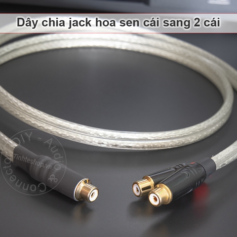 Dây chia AV 1 thành 2 DIY 0.2M đến 5M - RCA male to 2 RCA female cable
