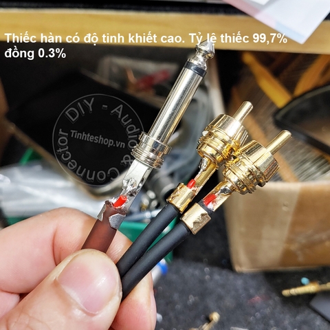 6.5 ly mono ra 2AV DIY 0.5M đến 10M - 6.35mm mono to RCA cable