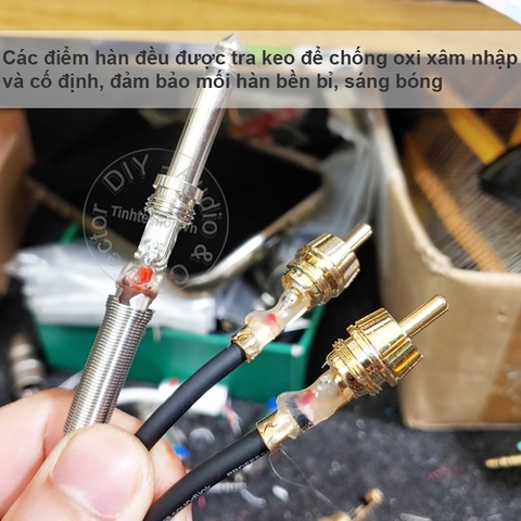 6.5 ly mono ra 2AV DIY 0.5M đến 10M - 6.35mm mono to RCA cable