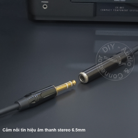 Cáp 6 ly stereo nối dài DIY 0.2 đến 5 mét - 6.5mm TRS extension audio cable
