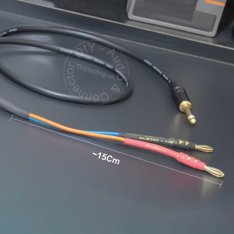 Dây loa 6 ly sang bắp chuối chuyển âm thanh từ Mixer Đàn Sound card sang loa - 6.5mm mono to banana plug cable