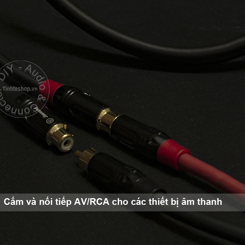 Cáp chuyển 6.5mm 6.35mm mono ra AV RCA cổng cái lõi đồng OFC 4N mạ bạc 0.2M 0.5M 1M 1.5M