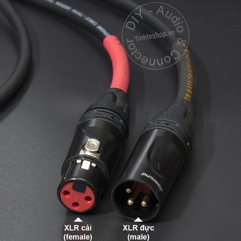 Dây 6 ly TRS sang canon đực DIY 0.5 đến 10 mét - Male 1/4 stereo to XLR audio cable