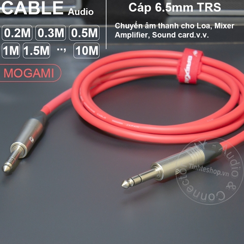Dây 2 đầu 6 ly TRS Mogami 2549 chuyển âm thanh cho DAC Sound card Loa kiểm âm - 6.35mm stereo audio cable