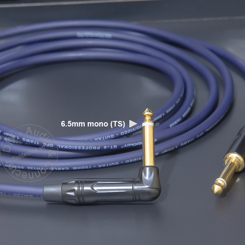 Cáp 2 đầu 6.5mm mono 1 thẳng 1 đầu vuông góc DIY 0.5 mét - 10 mét - 6.35mm mono cable