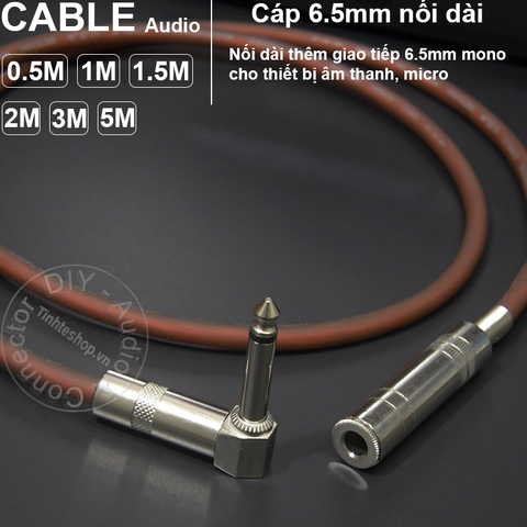 Dây 6.5mm nối dài DIY 0.5M đến 5M - 6.35MM mono male to female cable