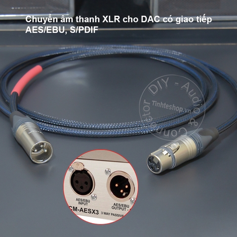 Dây canon AES EBU 110 Ohm đực sang cái dùng cho DAC - DIY XLR AES/EBU digital audio cable
