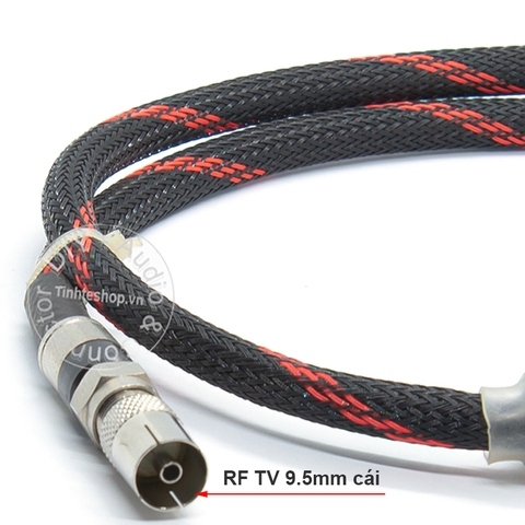 Cáp anten TV đực sang cái DIY 0.8M đến 5M - Antenna TV 9.5mm male to 9.5mm female cable