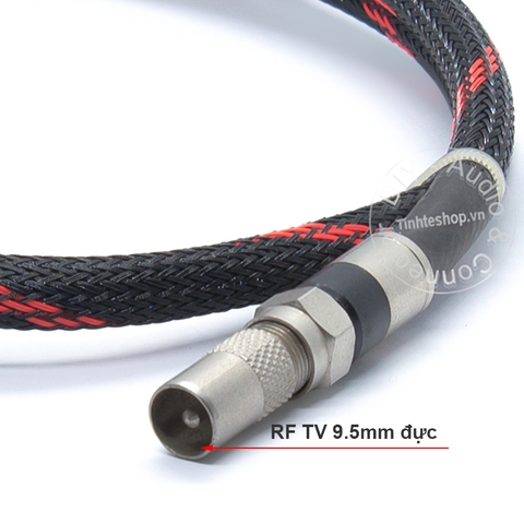 Cáp anten DVB T2 đầu thẳng đầu vuông góc DIY 0.8M đến 10M - 90 Degree TV 9.5mm Coaxial Cable Aerial Male To Male RF Antenna Cable