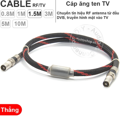 Dây anten TV 9.5mm đực DIY 0.8M đến 10M - TV antenna signal cable 9.5mm PAL male