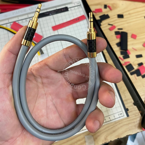 Dây AUX 3.5mm lõi đồng 5N mạ bạc 0.1 đến 5 mét - DIY silver-plated 1/8 TRS audio cable