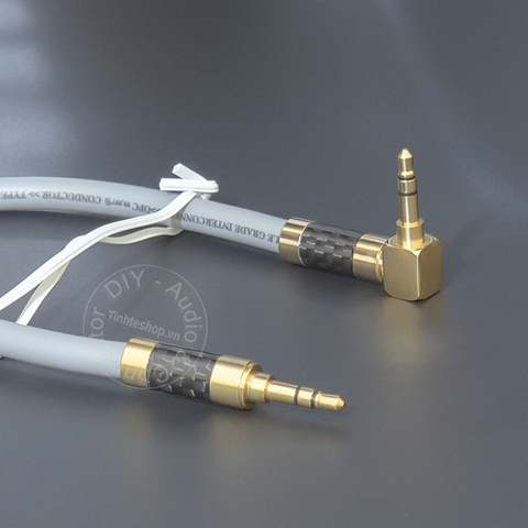 Cáp 2 đầu 3.5 đồng 5N mạ bạc ngắn 10Cm đến 5 mét cho DAC AMP - DIY AUX 3.5mm stereo audio cable 99.997 silver plated copper core