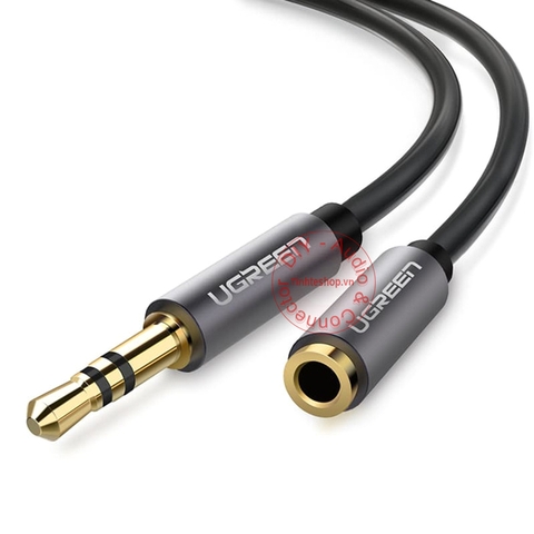 Cáp audio 3.5mm AUX đực sang cái - Audio 3.5mm cable male to female gold 24K OFC 4N Ugreen AV118 1M ... 5M