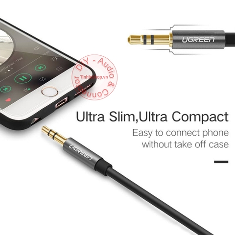 Cáp audio 3.5mm AUX đực sang cái - Audio 3.5mm cable male to female gold 24K OFC 4N Ugreen AV118 1M ... 5M